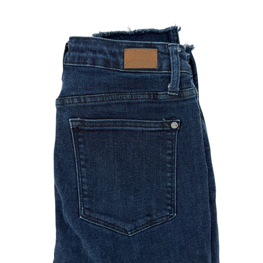 Judy Blue Skinny Fit JB88703DK Women's Jeans Dark Wash Raw Hem 11/30 High Waist
